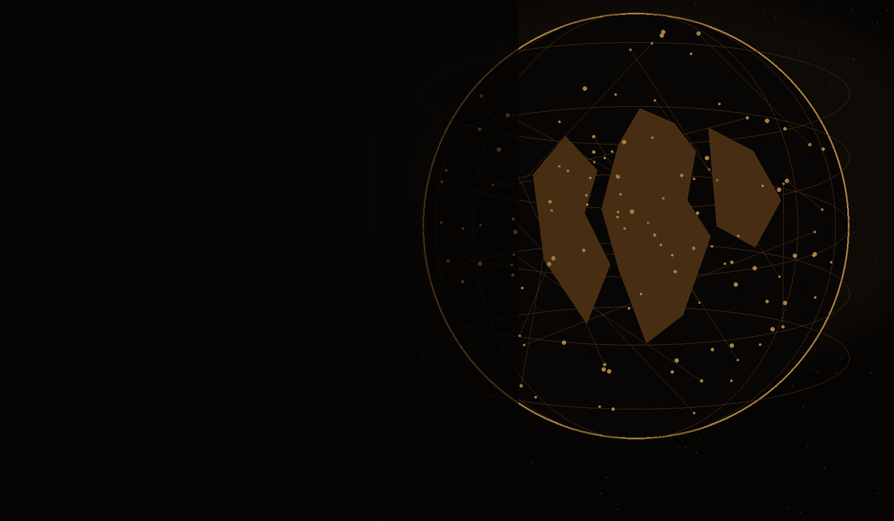 Illuminated globe representing global services